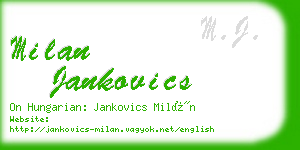 milan jankovics business card